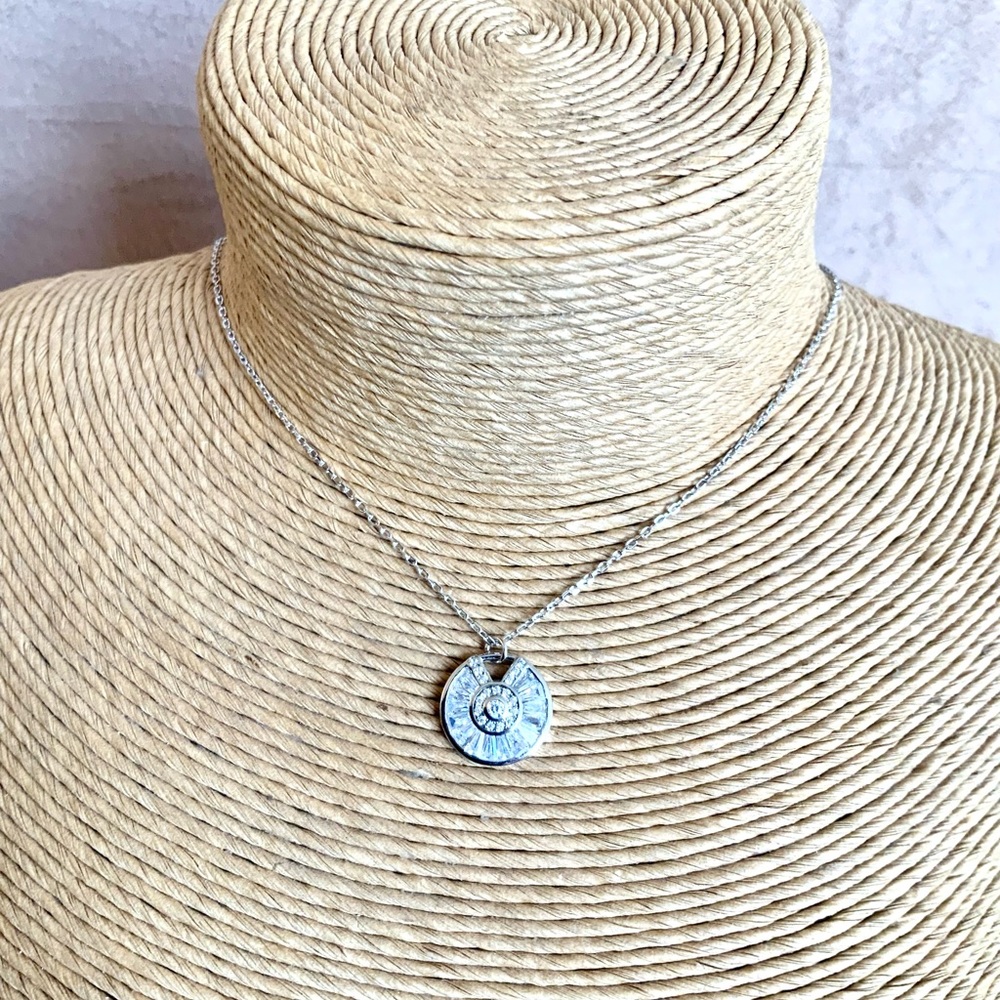 Padlock white gold vermeil everyday necklace